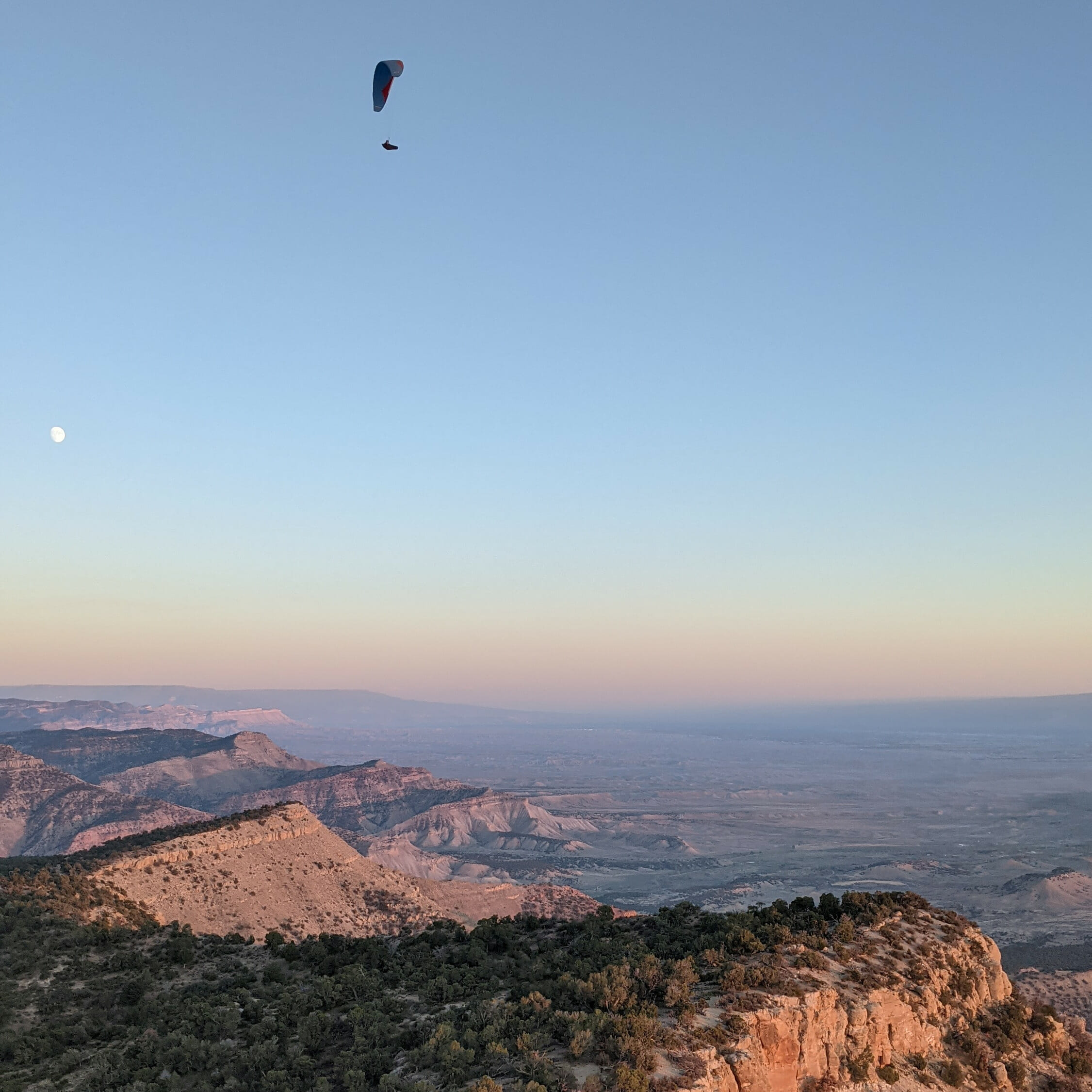Paragliding over the Book Cliffs in Colorado